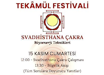 15 Kasım Tekâmül Festivali - Svadhisthana Çakra Çalışması